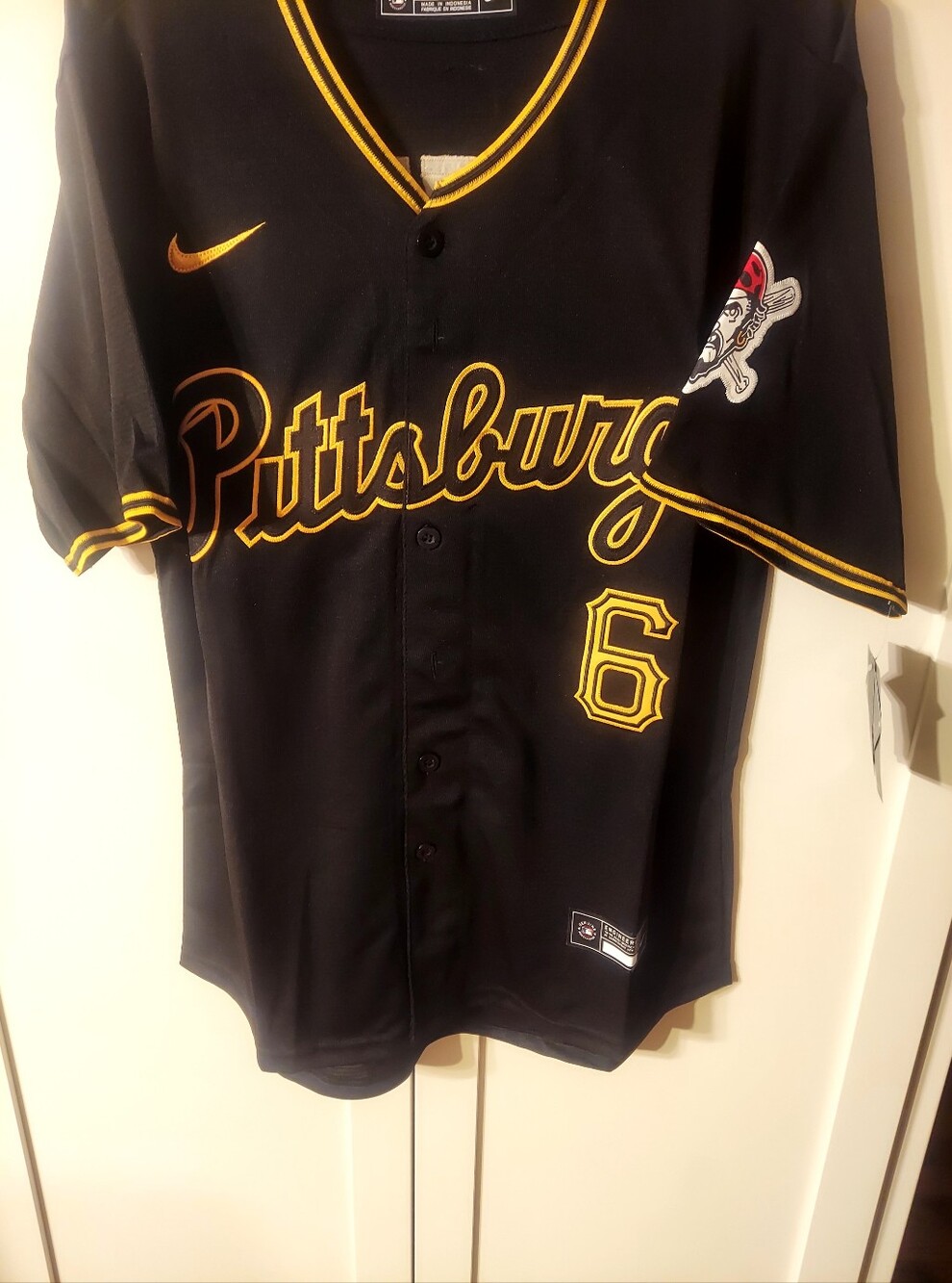 Konnor Griffin Pittsburgh Pirates Black Script Stitched Jersey. Nwt
